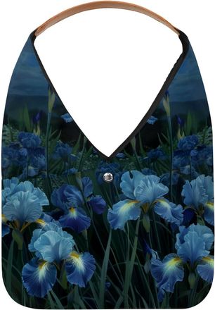 Generic Irises at Night Reusable Lightweight Grocery Bags - Foldable Into Compact Pouch, Washable & Sturdy, Multipurpose for Shopping and Travel