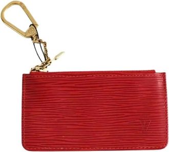Louis Vuitton Pre-owned Accessories, female, Red, Size: ONE SIZE Pre-owned Porte-carte Leather Card Holder