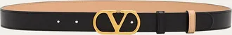 Valentino Garavani VLogo Signature Reversible Leather Belt, 30mm