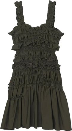 Cecilie Bahnsen Abito con ruches - Verde