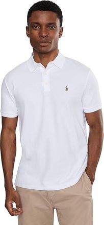 Polo Ralph Lauren Custom Slim Fit Soft Cotton Polo Shirt Mens Clothing White : 2XL