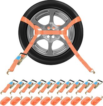 OEM Correas De Trinquete, 8 M De Largo, 50 Mm De Ancho, Resistencia M&iacute;nima A La Rotura De 5000 Kg, Ganchos De Garra Incluidos, Certificaci&oacute;n En-12195-2