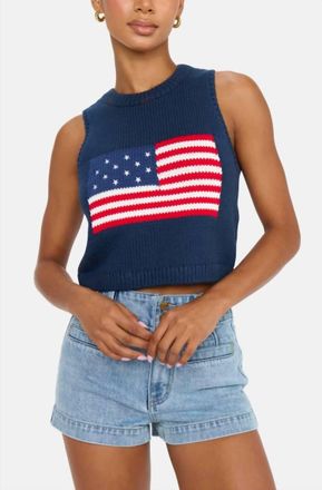 Show me your Mumu Milo Tank Top In Navy Flag