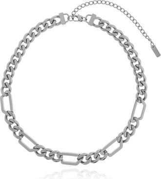 Diesel Stainless Steel Chain Necklace - unisex - Kettingen - Grijs - ONE Size - Accessoires