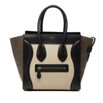 Celine Pre-owned Celine Micro Tricolor Leather Luggage Tote Ladies S-CU-4154