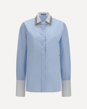 Prada Jewel-embellished collar Shirt Female 38