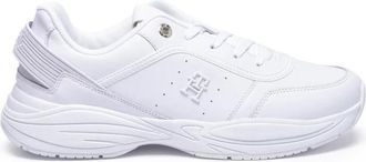 Tommy Hilfiger Tech Heel Runner - Dames - Sneakers - Wit - 42 EU - Leer - Schoenen