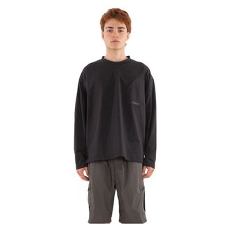 Mizuno Tops, Heren, Zwart, M, Zwarte longsleeve T-shirt