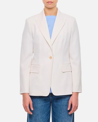 Max Mara White Single Breasted Blazer