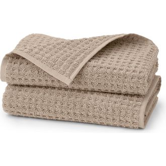 Boll & Branch Set of 2 Turkish Waffle Hand Towels in Oak at Nordstrom