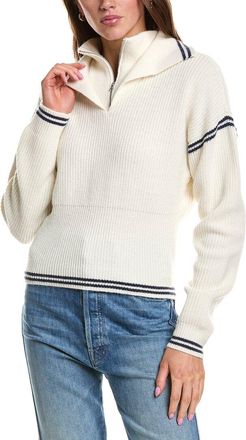 Rowing Blazers Double Collar 1/4-Zip Wool-Blend Pullover