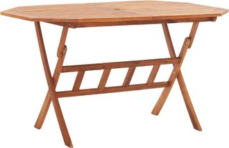 vidaXL Vidaxl - Mesa De Jard&iacute;n Plegable Madera Maciza De Acacia 135x85x75 Cm