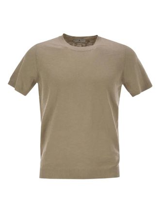 Pantaloni Torino T-shirt met ronde hals - Beige