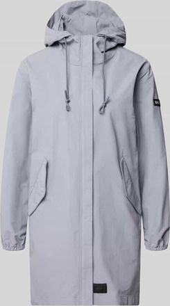 Khujo Parka mit Label-Patches Modell AMETI in Eisblau, Gr&ouml;&szlig;e XXL