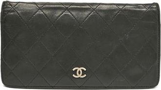 Chanel Portafoglio trapuntato in pelle - Nero