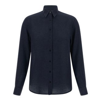 Xacus Marta Shirt - Dames - Blouses & Shirts - Blauw - Maat: S Wol