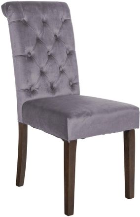 Clp Silla De Comedor Lisburn Gris Oscuro Terciopelo