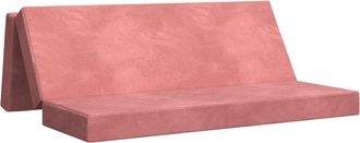 vidaXL Sof&aacute; Cama Plegable 200 X 67 X 45 Cm Rosa Vidaxl