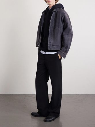 Jacquemus Logo-Appliqu&eacute;d Cotton-Jersey Hoodie