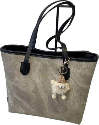 Generic Womens Tote Bag Large Handbag Simple Shoulder Bag for School Work Leisure | beige