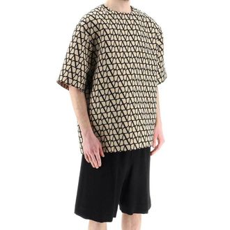 Valentino Mens Brown Silk T-Shirt