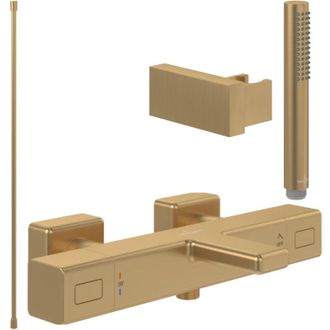 Villeroy & Boch Villeroy&boch - Pack Mezclador Termost&aacute;tico De Ba&ntilde;era Villeroy Et Boch Universal Grifer&iacute;a Cuadrado Oro Cepillado Con Set