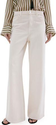 Mango Wide Leg Jeans in Off White at Nordstrom, Size 12