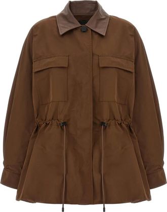 Max Mara Atelier Platani Jas - Dames - Jassen - Bruin - Maat: S Leer