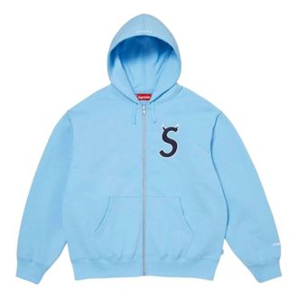 SUPREME SS26 Devil S Logo Zip Up Hooded Sweatshirt Light Blue SUP-SS26-134-LHTBLU