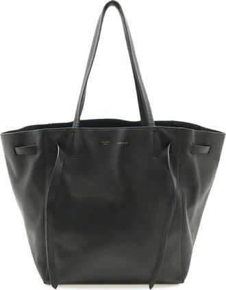 Celine Black Leather Shoulder Bag Tote Bag (Pre-Owned)