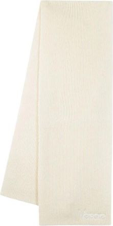Versace 1978 Re Ed. Logo Sjaal - Katoen - Beige - unisex - Wintersjaals - Beige - ONE Size - Katoen - Accessoires