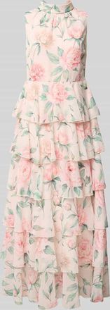 Vero Moda Tailliertes Freizeitkleid mit Volants Modell FELICIA in Hellrosa, Gr&ouml;&szlig;e XL