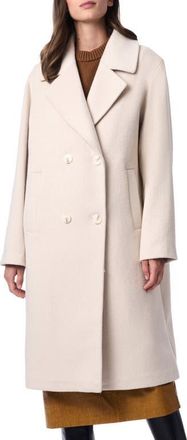 Bernardo Relaxed Double Breasted Coat in Putty at Nordstrom, Size Xx-Large