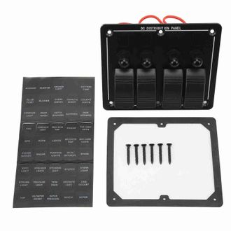 OEM Panel De Control Marino Con 4 Interruptores Basculantes, 12-24 V, Resistente Al Agua Ip66, Con Indicador Led Para Coches, Autocaravanas Y Motocicletas