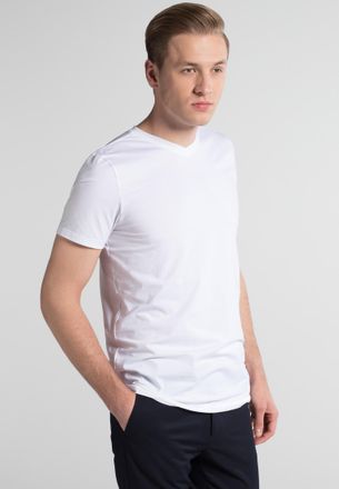 Eterna T-Shirt ETERNA, Herren, Gr. M, weiss (wei&szlig;), 92% cotton, 8% Elasthan, normal, Shirts T-Shirt