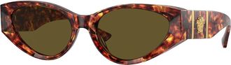 Versace VE4454 543773 Womens Sunglasses Tortoiseshell Size 55