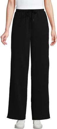 Lands End Tall Serious Sweats High Rise Relaxed Straight Leg Pants - Set Bottom in Black at Nordstrom, Size Xx-Small