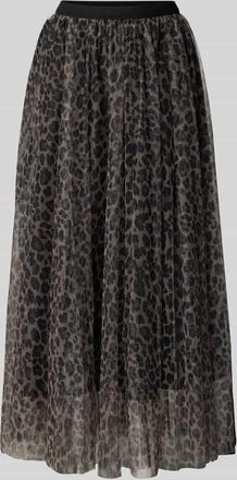 Apricot Regular Fit Maxirock mit Allover-Animal-Print in Black, Größe XS