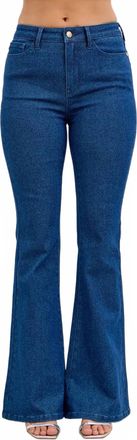 Judy Blue Sparkle Glitter Flare Denim Jeans In Blue