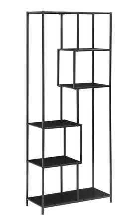 Nordlys Industrial 5-Level Bookshelf Storage Rack in Black