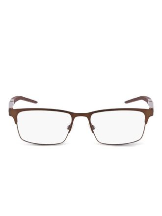 Nike metal rectangle glasses - Brown