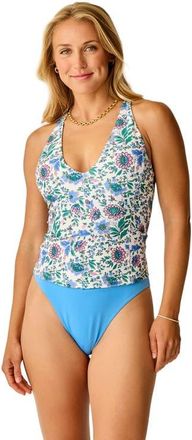 Carve Designs Serenity Compression Tankini in Cloud Multifloral at Nordstrom, Size Xx-Small