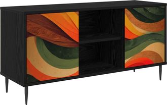 vidaXL Mueble De Tv Bonn 102 X 33 X 51 Cm Roble Negro Vidaxl