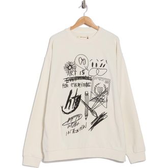Honor The Gift Quick Sketch Crewneck Sweatshirt in Bone at Nordstrom Rack, Size Xx-Large