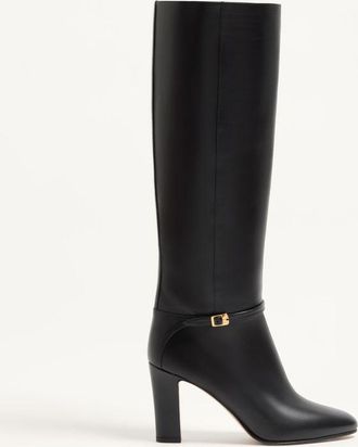 Valentino Garavani Pattie Calfskin Boot 100Mm Woman BLACK 36.5
