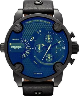 Diesel Dz 7257 Horloge - Heren - Horloges - Zwart - ONE Size - Leer - Accessoires