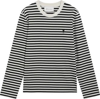 Ami Mariniere Katoenen T-shirt met Ami de Coeur - Dames - Longsleeves - Veelkleurig - M - Katoen - Tops