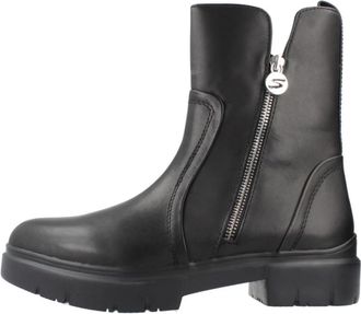 Stonefly Phoebe 35 Zip LTH - Dames - Enkellaarsjes - Zwart - 38 EU - Leer - Schoenen