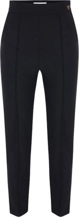 Elisabetta Franchi Pa 22067E2 Broek van technische stof - Dames - Vrijetijds broeken - Zwart - M - Broeken