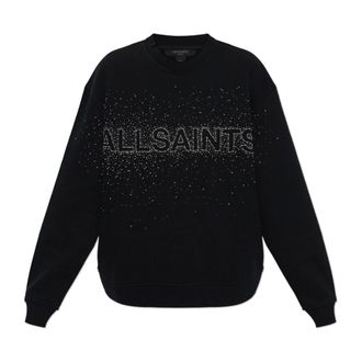 AllSaints Sprinkle Oversized Etta Sweatshirt - Dames - Sweatshirts - Zwart - XS - Katoen - Hoodies & sweatvesten